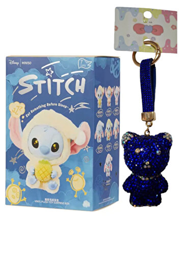 Pofika Stitch Koala Labubu Oyuncak Stich Sürpriz Paket+Ayıcık Charm Hediye 2'li Set