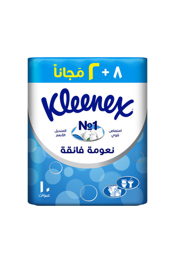 Kleenex Ultra Soft Facial Tissues ,130 Sheets , 8 + 2Piece