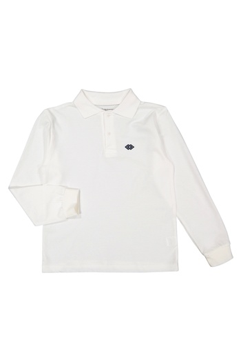 Divonette Girls Boys Polo Collar Long Sleeve School T-Shirt Set of 3 - Children's Clothing