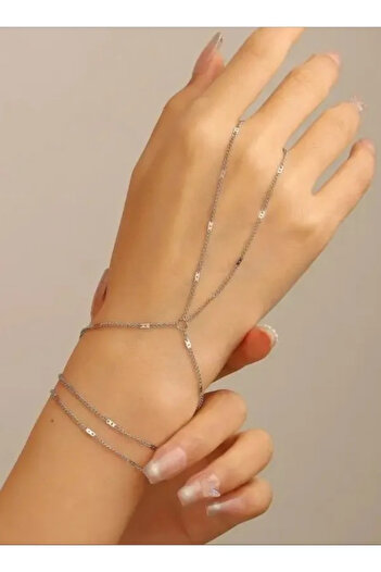 Vitastyle Silver Color Steel Crushed Chain ​​Pull Shammeran