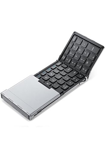iClever لوحة مفاتيح قابلة للطي مع لوحة أرقام BK09 لوحة مفاتيح لاسلكية محمولة للسفر والأعمال