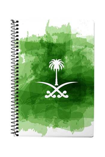 Stylizedd A5 Saudi Emblemed Spiral Notebook Green