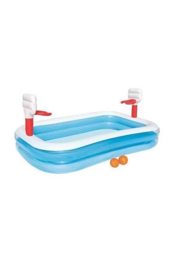 BESTWAY Inflatable Pool for Kids, Basketball, 251 x 168 x 102 cm, Basketball
