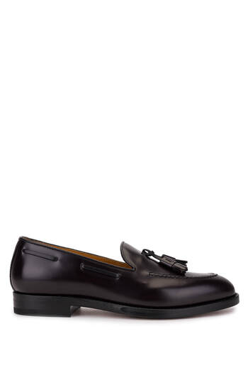 ROSSI Women's Genuine Leather Claret Red Loafer Shoes