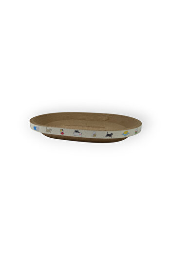 Rotipet Cardboard Cat Scratching Ellipse Cat Bed Large