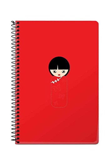 Stylizedd Chinese Doll A5 Spiral Notebook Red