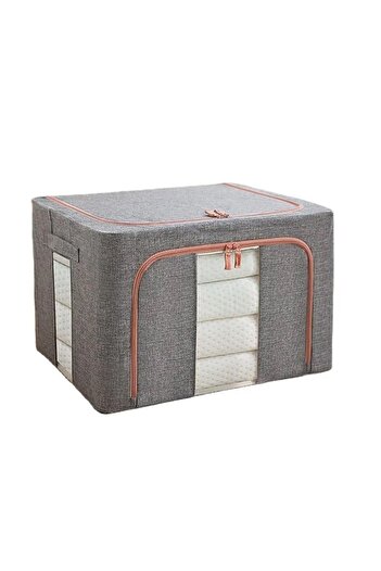 divendi-ro Storage box, foldable, with metal frame and handles, cotton