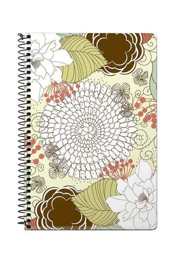 Stylizedd Blooming Flower A5 Spiral Notebook Multicolour