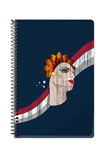 Stylizedd Lady Liberty A5 Spiral Notebook Multicolour