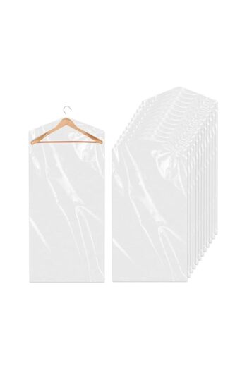 Generic Plastic Clothes Covers Garment Bags Dry Cleaner Bags for Hanging Clothes Dust-proof Transparent Clo