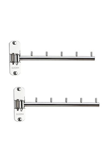 Generic Wall Mounted Clothes Hanger,Stainless Steel Hook Holder,Space Saving Clothing Hanging System Closet