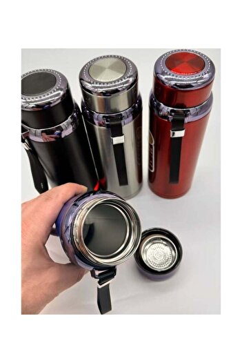 FastBag 800Ml. 1. Kalite 316 Paslanmaz Çelik Termos Taşınabilir Askılı Vakumlu Kapak (Kırmızı)