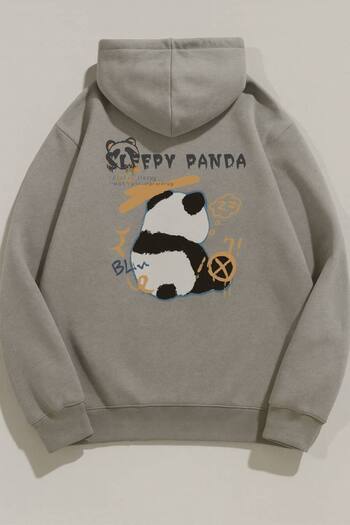 CLASSY.MODA Φούτερ με κουκούλα "Sleepy Panda"