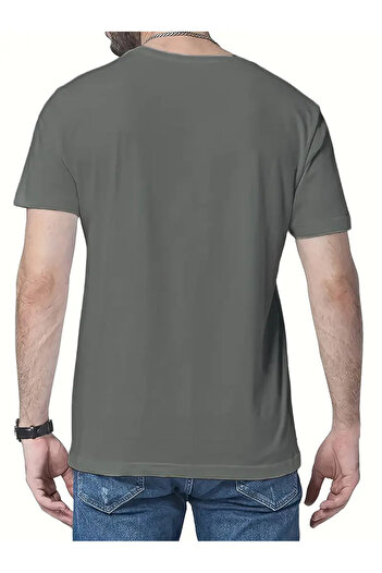 PENTHİLUS Men Short Sleeve Round Neck Geometric Pattern T-Shirt for Summer Outdoor Activities