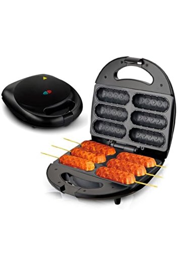 Generic 750W Double Sided Heating Corn Dog Maker with Nonstick Coating, Efficient Cooking for Breakfast Snac