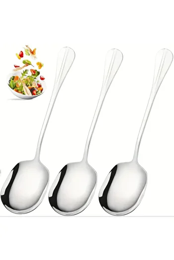 Mode Cool 2Pcs 21cm Stainless Steel Luxury Serving and Salad Spoon – Durable Steel Food Serving Spatula