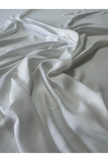 BURSA KUMAŞTAN Width 150cm Ecru 100% Organic Silk Viscose Voile Lining Fabric