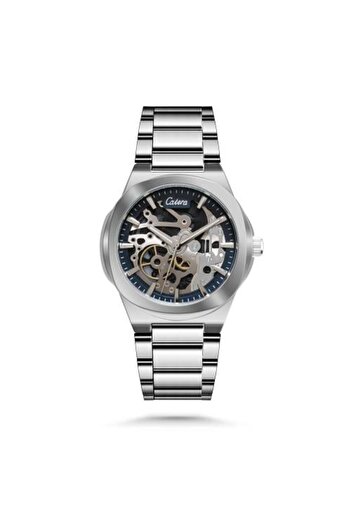 catera Men's Silver Open Dial Watch