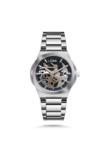 catera Men's Silver Open Dial Watch
