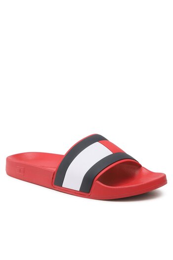 Tommy Hilfiger Men's Slides FM0FM04263 Red