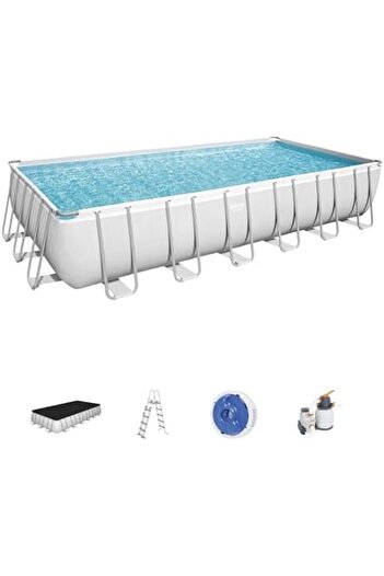 BESTWAY POWER STEEL RECTANGULAR POOL SET 732X3.6X32CM 26-56475