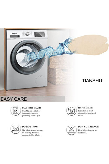 TIANSHU Set de 3 huse pentru scaune de canapea, catifea, albastre