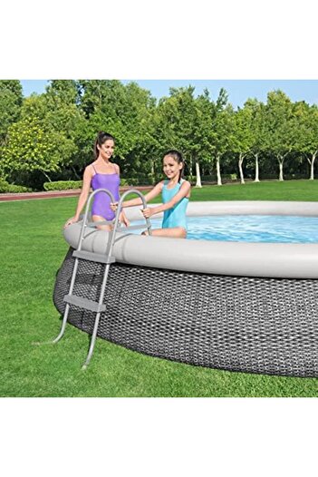 BESTWAY 33"/84cm Pool Ladder, Grey, 58430, FloorClear