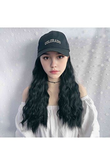 Generic New Wig: Simulated Long Hair, Corn Perm, Baseball Hat, Integrated Fashion Curl