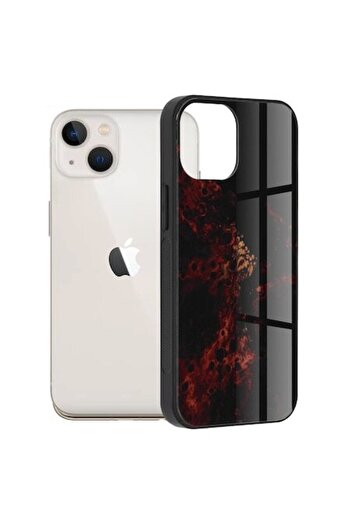 Bibilel Techsuit Glaze Series case for iPhone 13 mini, Red Nebula