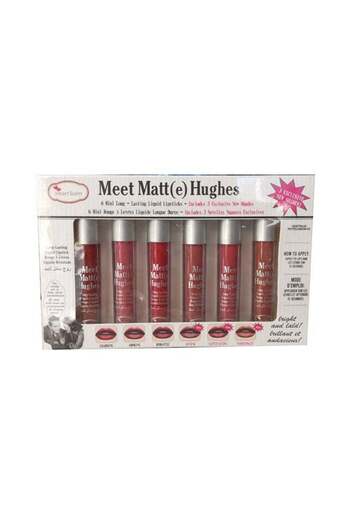 the balm طقم أحمر شفاه سائل ميت مات هيوز مكون من 6 قطع متعدد الألوان