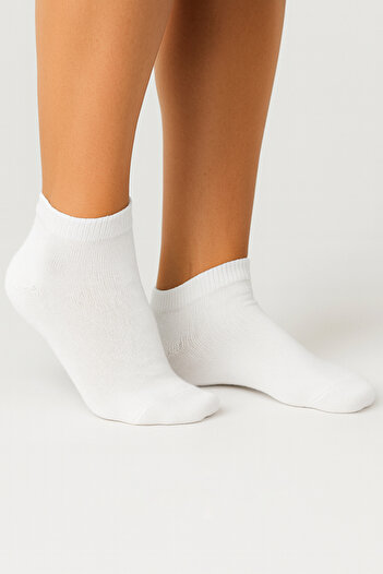dorbe multi-size unisex breathable cotton low-cut athletic white ankle socks - one pair