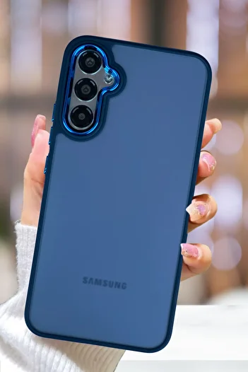 Fibaks Samsung Galaxy A54 Case Metal Frame Colorful Frosted Transparent Cover with Sensitive Button