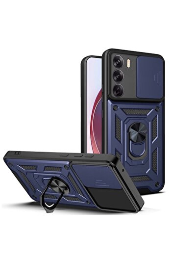 Techsuit Case for Oppo Reno12 Pro, CamShield Series B14, Polyurethane, Blue