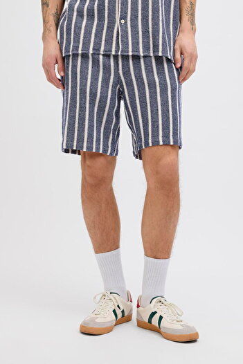 Jack & Jones Erkek Çizgi Desenli %100 Pamuk Sort - Aiden