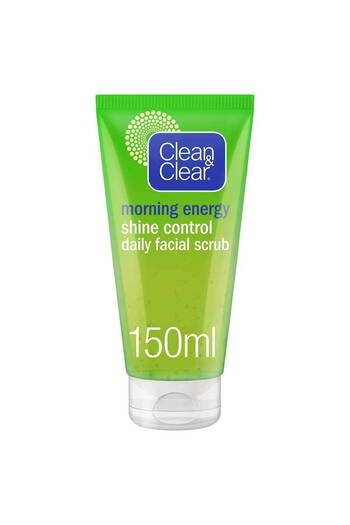 Clean & Clear Morning Energy Shine Control Daily Facial Scrub, 150ml