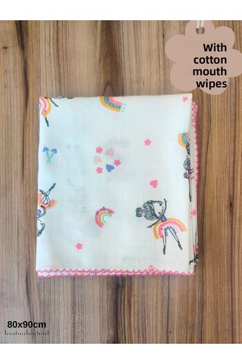 Bebella Single Layer Multi-Purpose Muslin Baby Blanket Baby Puset Cover 100% Cotton Gift Summer
