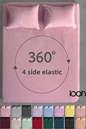 İQON Ranforce Woven Fitted Sheet Set Single - 21 Colors