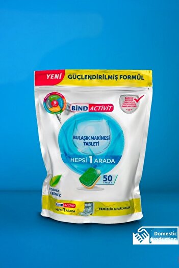 BİND Activit Dishwasher Tablet All in One 50 Liters