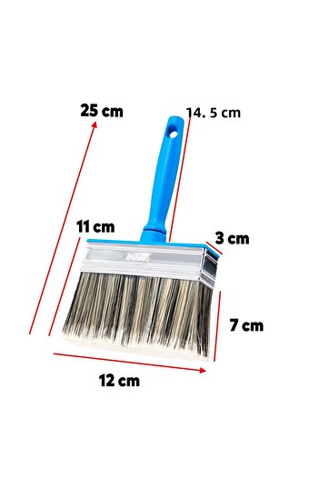 NZB Solvent Resistant Tin Brush 3×12 Non-Shedding Paint Primer Plastic Handle Ceiling Bristle Interior Exterior