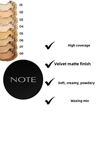 NOTE 02 Natural Beige Luminous Silk Compact Powder - Finished Powder