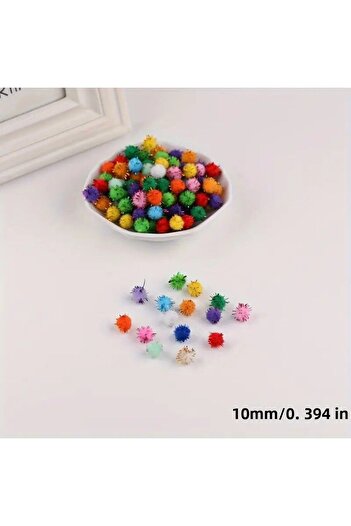HOBYGAMES Glitter Mini Round Pompom 1mm - Pack of 250
