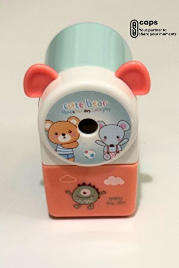 caps anlarınızı paylaştığınız ortağınız Desktop Pencil Sharpener with Ear Figures and Sleeves – Tabletop Pencil Sharpener with Colorful Chamber for Kids