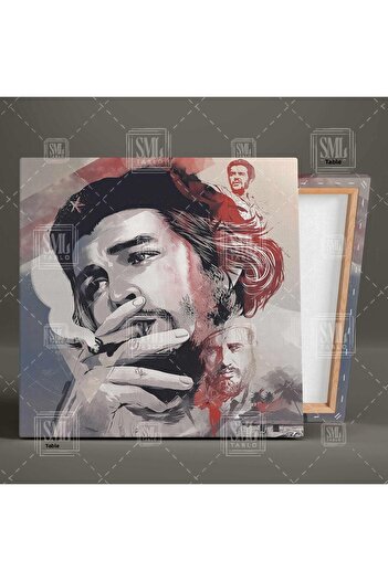 SML TABLO Che Guevara Ilustrație a liderului revoluționar cubanez Pictură pătrată pe pânză