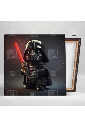SML TABLO Star Wars Cute Darth Wader Legend Τετράγωνος χαρακτήρας ταινίας σε καμβά