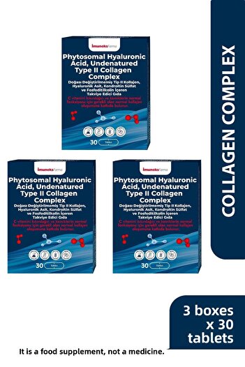 Imuneks Farma Phytosomal Hyaluronic Acid, Undenatured Type Ii Collagen Complex X 3 Pieces