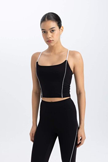 DeFacto Square Collar Fit Strappy Tank Top - C0558Ax24Sm