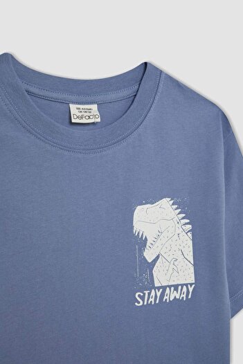 DeFacto Bedrucktes Kurzarm-T-Shirt für Jungen mit Rundhalsausschnitt D2238A824HS