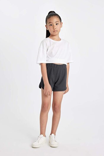 DeFacto Waffle Patterned Girl's Shorts - D0903A824HS