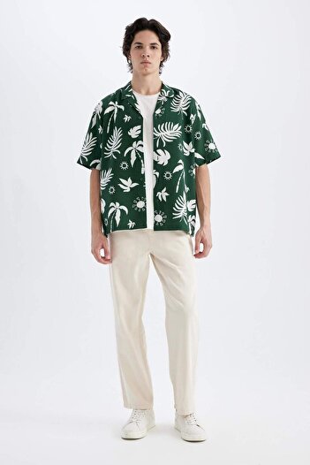 DeFacto C2727ax24sm Model Straight Fit Linen Trousers