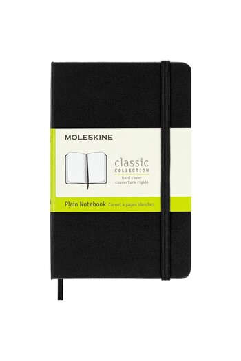 Moleskine غطاء صلب بحجم الجيب للكمبيوتر الدفتري الأسود غير المبطن